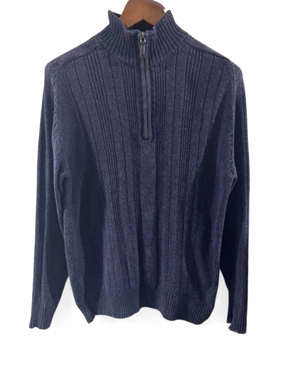 Vintage Oscar de la Renta Dark Blue Zip-Up Sweater Size Men’s Large